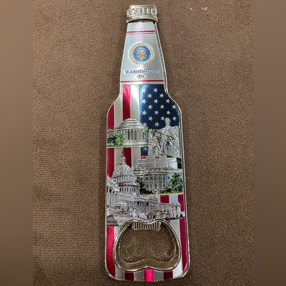 Washington DC Fridge Magnet Souvenir Bottle Opener Presidential Crew Gift
